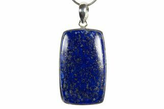 Polished Lapis Lazuli Pendant (Necklace) - Sterling Silver #345213