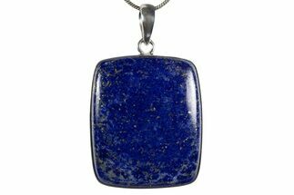 Polished Lapis Lazuli Pendant (Necklace) - Sterling Silver #345217