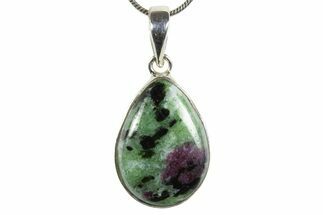 Ruby Zoisite Pendant (Necklace) - Sterling Silver #345232