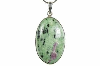 Ruby Zoisite Pendant (Necklace) - Sterling Silver #345236
