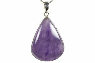 Polished Amethyst Pendant (Necklace) - Sterling Silver #345246