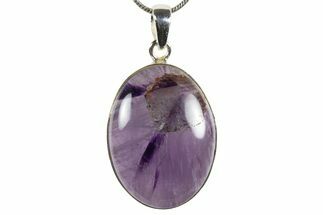 Polished Amethyst Pendant (Necklace) - Sterling Silver #345251