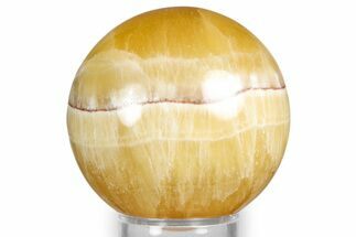 Polished Honeycomb Calcite Sphere - Utah #344836