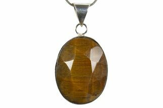 Faceted Tiger's Eye Pendant (Necklace) #345342