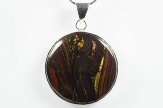 Beautiful Tiger Iron Pendant - Billion Years Old #346228