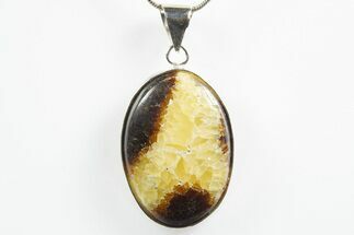 Polished Septarian Pendant (Necklace) #346246