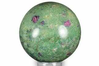 Polished Sphere Of Rubies In Fuchsite - India #343198
