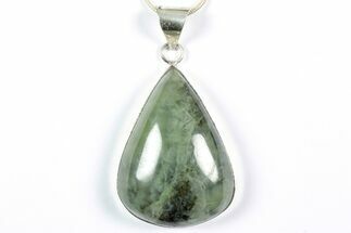 Epidote In Prehnite Pendant (Necklace) #346417