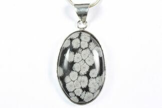 Snowflake Obsidian Pendant (Necklace) - Includes Chain #346429