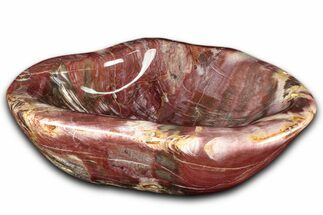 Colorful Polished Petrified Wood Bowl - Madagascar #346826