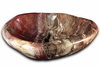 Colorful Polished Petrified Wood Bowl - Madagascar #346833