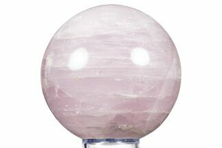 Polished Rose Quartz Sphere - Madagascar #344329