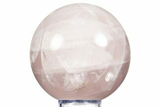 Polished Rose Quartz Sphere - Madagascar #344331