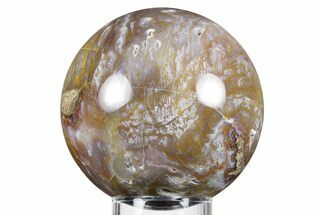 Polished Red and Orange Moss Agate Sphere #348917