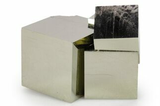 Shiny, Natural Pyrite Cube Cluster - Navajun, Spain #347311