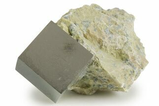 Natural Pyrite Cube In Rock - Navajun, Spain #337874