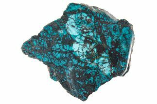 Vibrant Chrysocolla and Shattuckite Slab - Mexico #348737