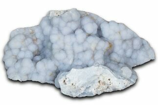 Botryoidal Blue Chalcedony Pseudomorph After Anhydrite - Peru #350764