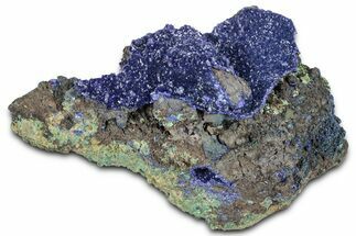 Sparkling Azurite Crystals on Matrix - China #350799