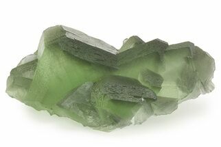 Cubic Green Fluorite (Dodecahedral Edges) Crystal Cluster - China #351330