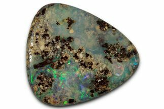 Colorful Polished Boulder Opal Specimen - Queensland, Australia #351830