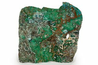 Polished Slab Of Malachite, Chrysocolla & Quartz - Australia #351981