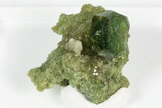 Sparkling Green Demantoid Garnet Cluster - Madagascar #351959