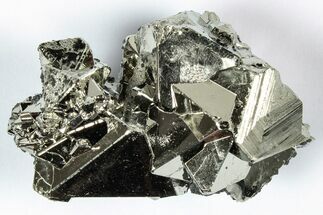 Gleaming Octahedral Pyrite Crystal Cluster - Peru #352305