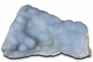Botryoidal Blue Chalcedony Pseudomorph After Anhydrite - Peru #352446