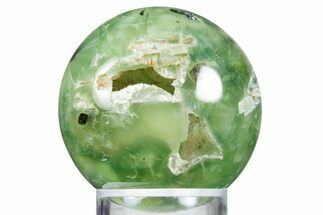 Polished Prehnite With Epidote Sphere #343055