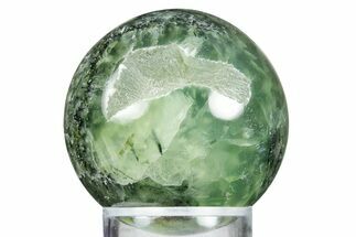 Polished Prehnite With Epidote Sphere #343057