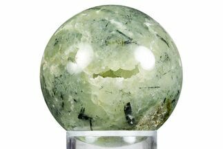 Polished Prehnite With Epidote Sphere #343059