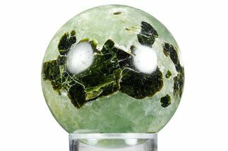 Polished Prehnite With Epidote Sphere #343063