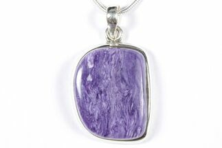 Siberian Charoite Pendant (Necklace) - Sterling Silver #353993