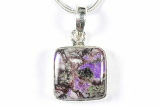 Polished Sugilite Pendant (Necklace) - Sterling Silver #354001