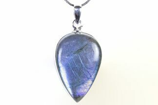 Brilliant Blue Labradorite Pendant with Chain #353900