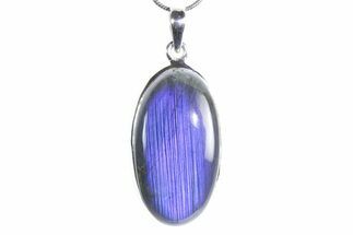 Brilliant Blue Labradorite Pendant with Chain #353906