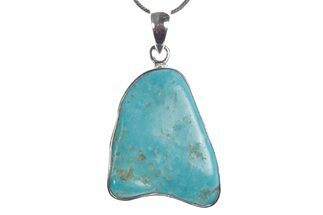 Kingman Turquoise Pendant (Necklace) - Sterling Silver #353916