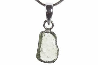 Green Moldavite Tektite Pendant ( g) - Czech Republic #353950
