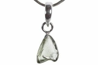 Green Moldavite Tektite Pendant ( g) - Czech Republic #353968