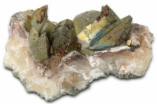 Iridescent Scalenohedral Calcite Crystal Cluster - Moldova #354304