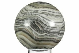 Polished Zebra Calcite Sphere - Mexico #354217
