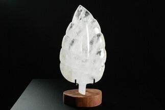 Polished Quartz Leaf with Stand - Madagascar #355268