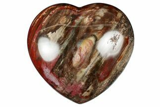 Polished Triassic Petrified Wood Heart - Madagascar #355554