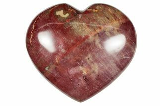 Polished Triassic Petrified Wood Heart - Madagascar #355585