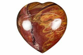 Polished Triassic Petrified Wood Heart - Madagascar #355591