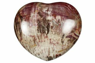 Polished Triassic Petrified Wood Heart - Madagascar #355593