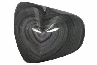 Polished Rainbow Obsidian Heart - Mexico #355427