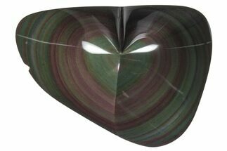 Polished Rainbow Obsidian Heart - Mexico #355429