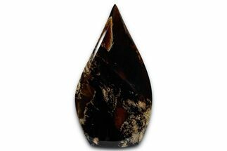 Polished Indonesian Blue Amber Flame #355801